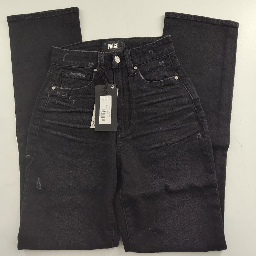 PAIGE Knockout Onyx Cloud Destructed Jean size 23 waist         P#125@CMK